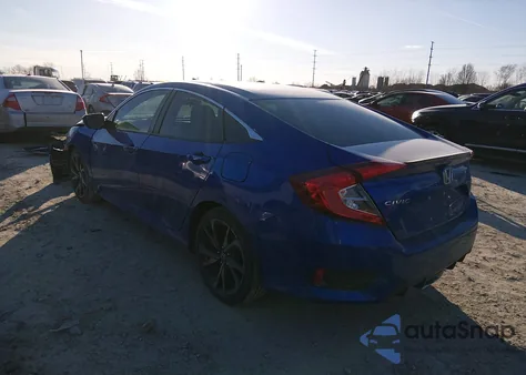 2019 Honda Civic Sport from USA, damaged, VIN 2HGFC2F80KH548641